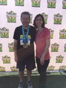Nice post-race photo with Allison. I am so lucky.