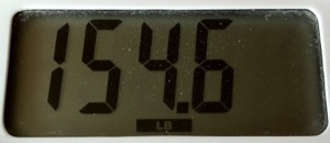 June 23, 2014.  154 LBS.